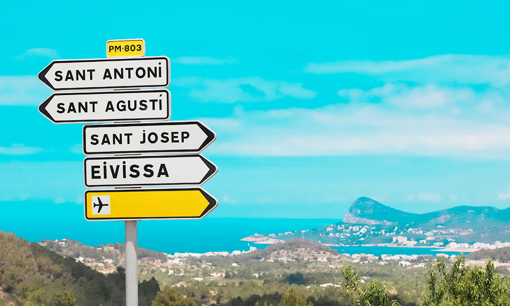 Spanish vs. Catalan - understanding the road signs on Ibiza