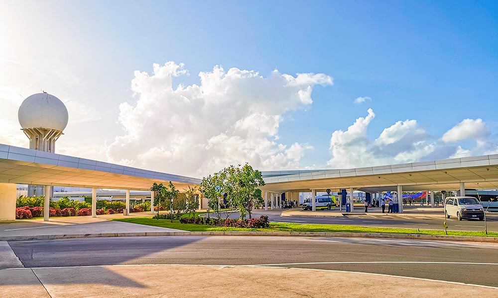 Cancun Airport - shuttle area