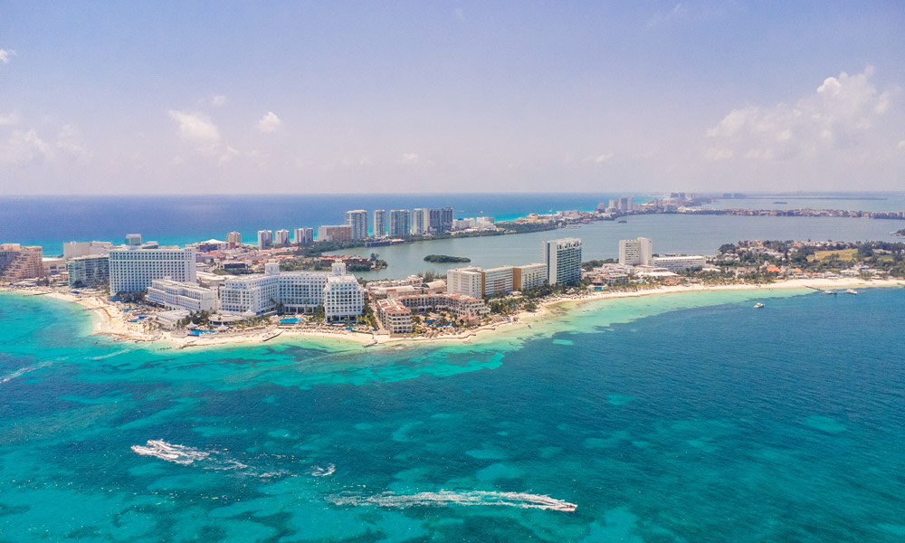 Cancún Hotel Zone view
