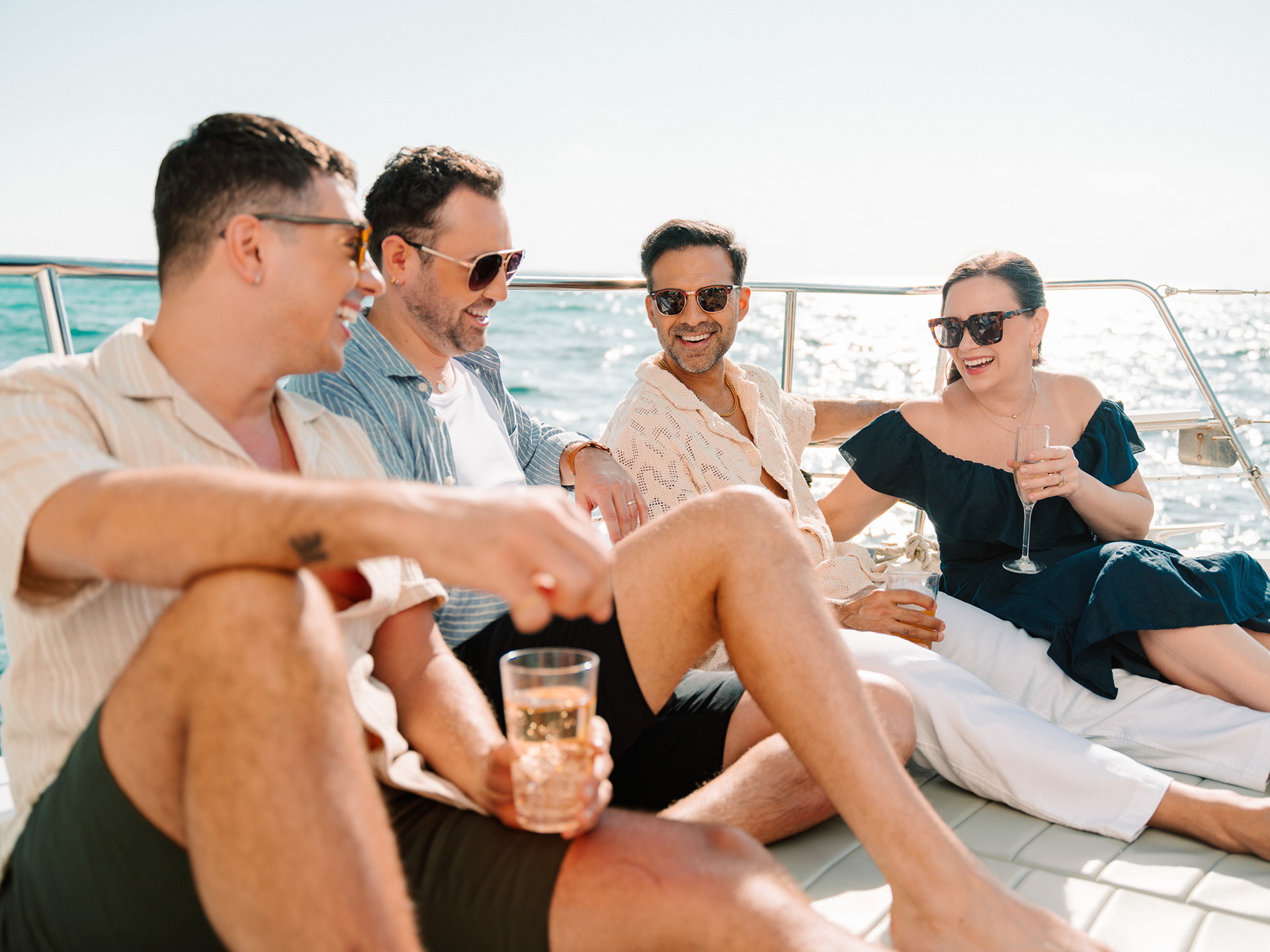 Group of people together on a boat at Amàre Cancún resort