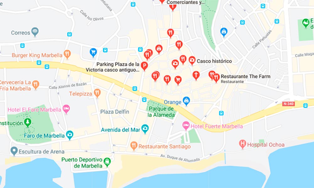 Marbella Old Town map