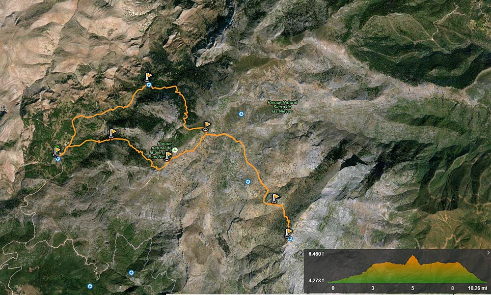 Aufstieg zum Torrecilla - Marbella Wandern Routen