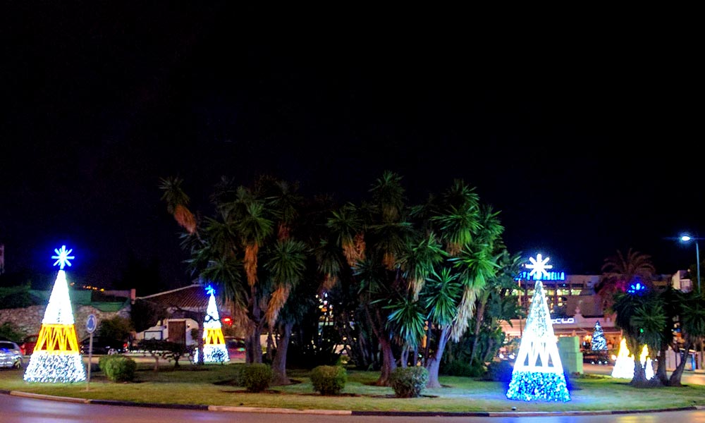 Weihnachten und Silvester in Marbella - Weihnachtslichter Puerto Banus