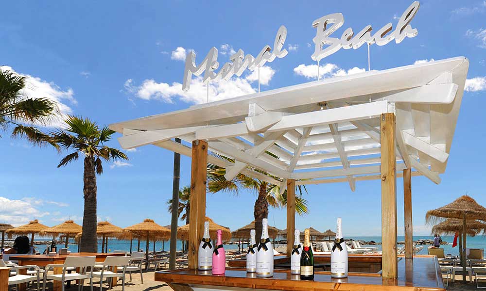 beach clubs in Marbella - Mistral Beach Club - Image courtesy of Mistral Beach