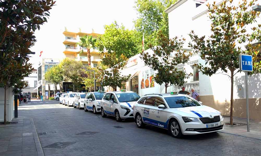 Taxi stand in Marbella