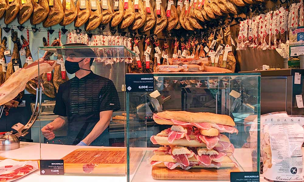 Sample a delicious cured ham sandwich