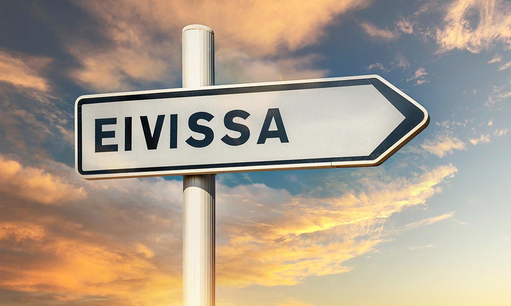 Road sign Ibiza
