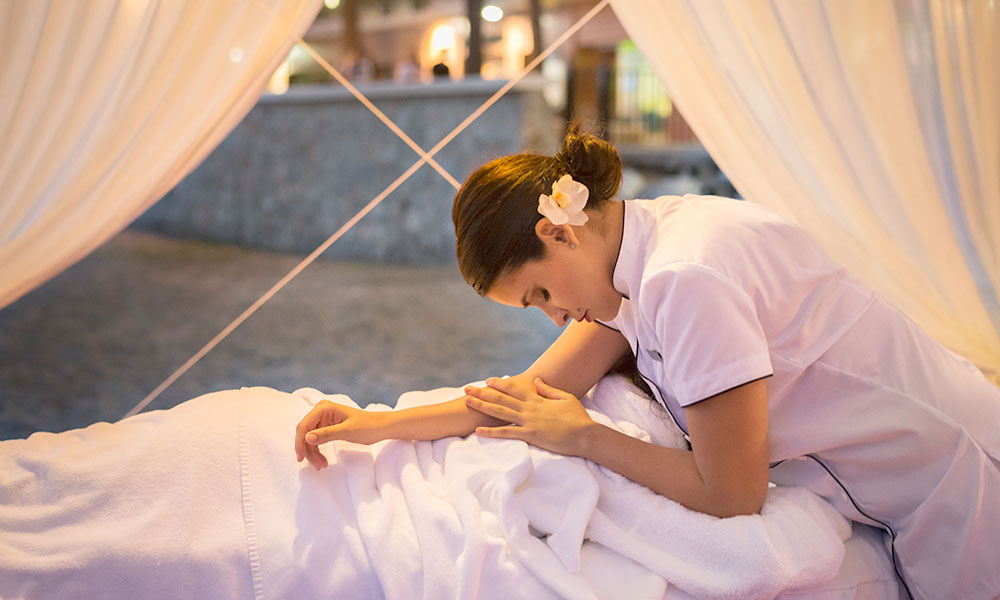 Have a massage on the beach