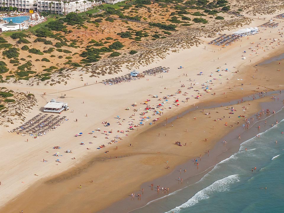 Playa de la Barrosa vista